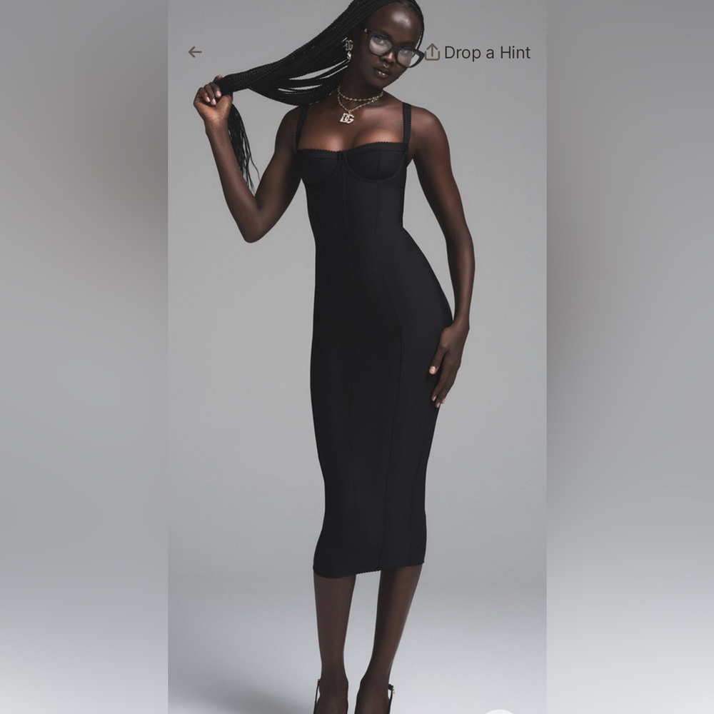 SKIMS X DOLCE & GABBANA BODY DRESS Black XS